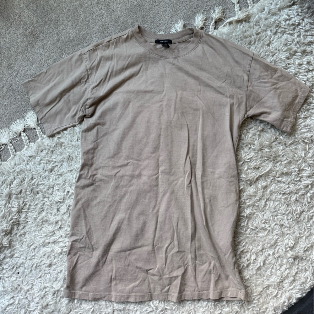 Forever 21 Tan Tshirt dress with pockets
